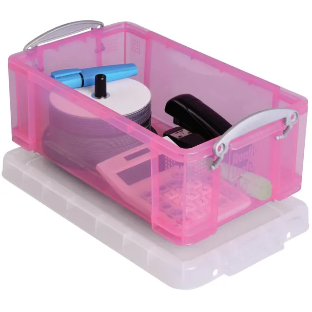Really Useful Box opbergdoos 9 liter | transparant roze