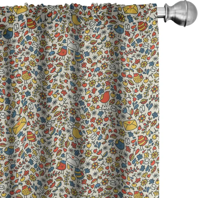 ABAKUHAUS Herfstgordijnen – 2x75x245 cm – microvezel, Halfschaduw Mehrfarbig