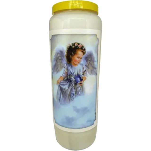 noveenkaars Engeltje in de wolken - Noveenkaars - 9 dagen brander (20 stuks) Kleurloos