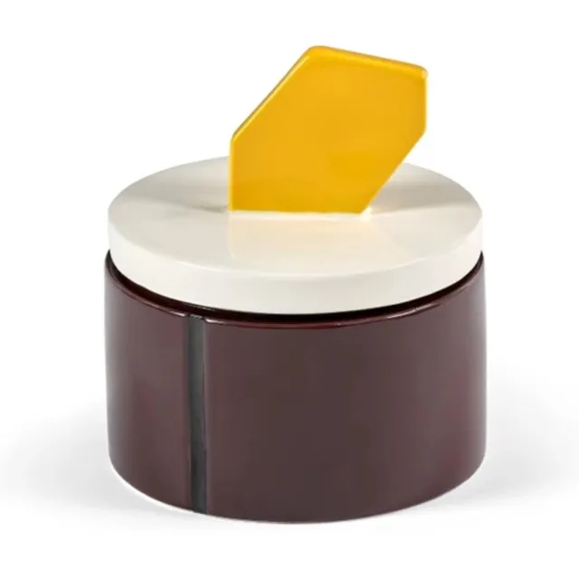 Serax Plan C Candela 03 geurkaars D12.5cm H13cm burgundy / geel meerkleurig