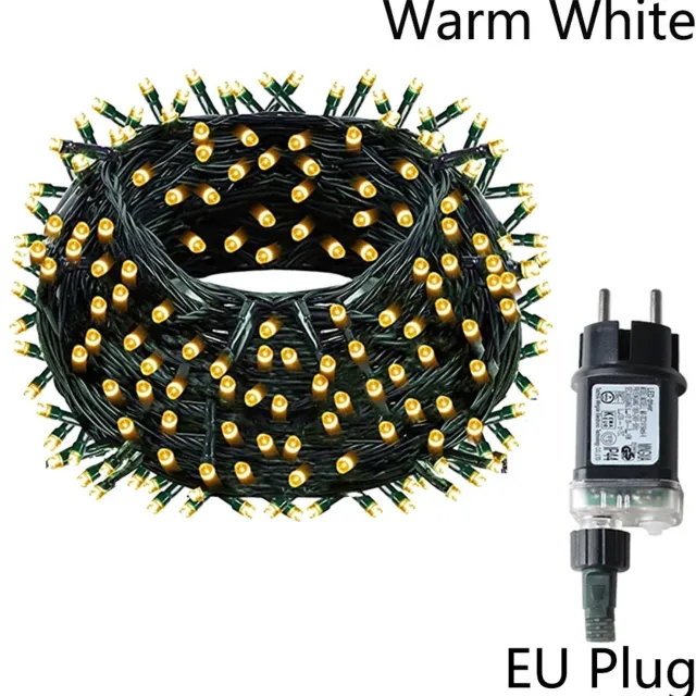 Cherrys Finds Led Slinger 100M - lichtslang 100M - Led Slinger Buiten - Led Slinger Binnen - Kerstboomverlichting - Lichtsnoer - 800 lichtjes - 8 standen - Incl. afstandsbediening - Warm wit