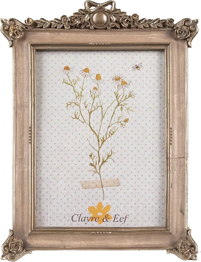 Clayre & Eef Fotolijst 13x18 cm Goudkleurig Polyresin