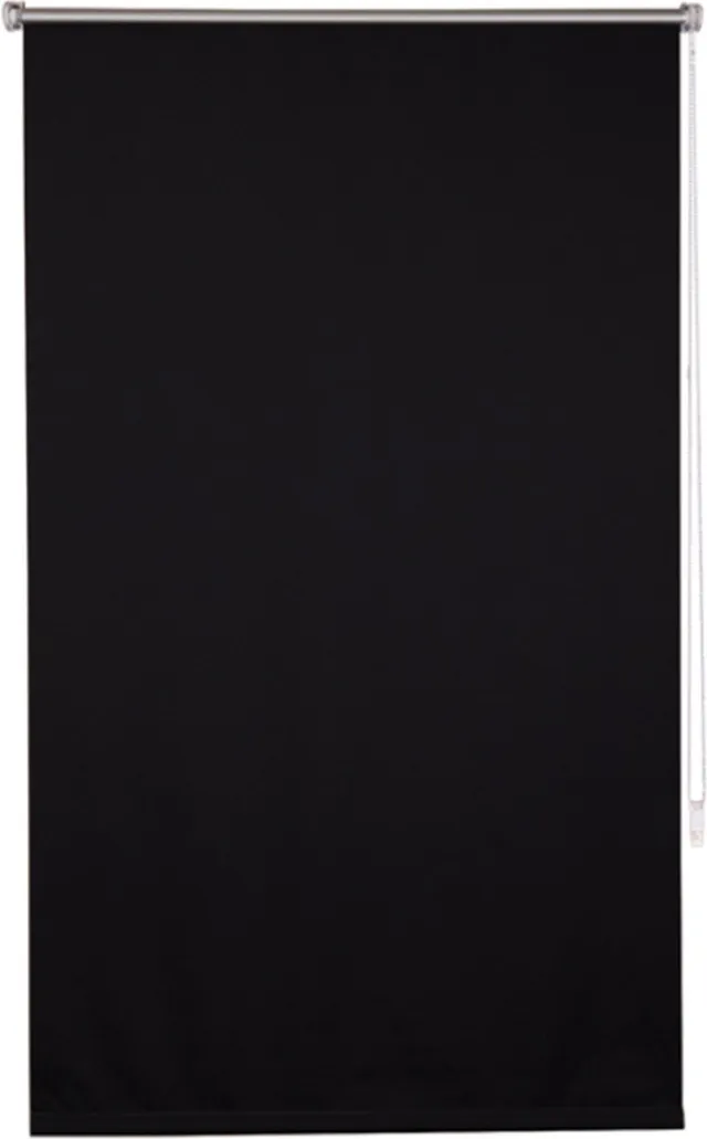 Happyment Luxe Rolgordijn Zwart - 60x160cm - Rolgordijnen verduisterend - Luxaflex - Isolerend - Zonder of met boren
