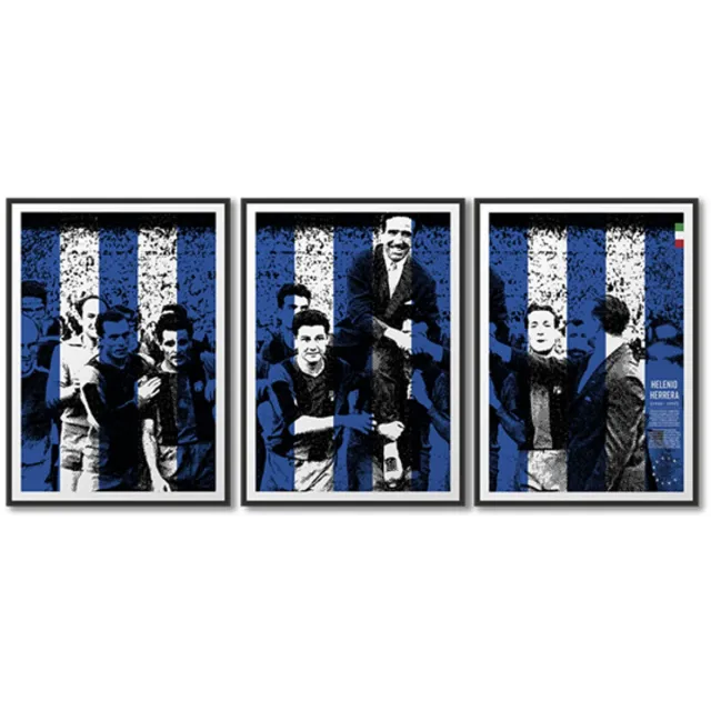 FC Kluif Helenio Herrera poster set Blauw