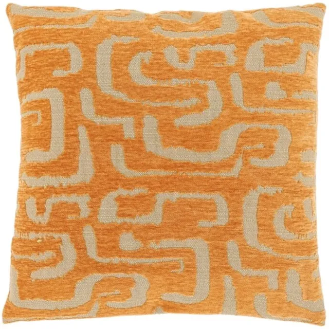Unique Living Sierkussen Liam - Apricot - 45x45cm Oranje