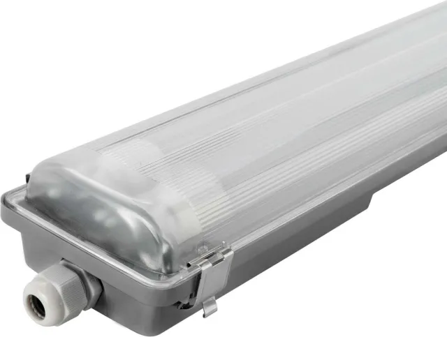 LEDVION 2X LED Armatuur 120CM - 18W - 6500K - 3330L - IP65 - Incl. LED Buis - 185L/Pw Grijs