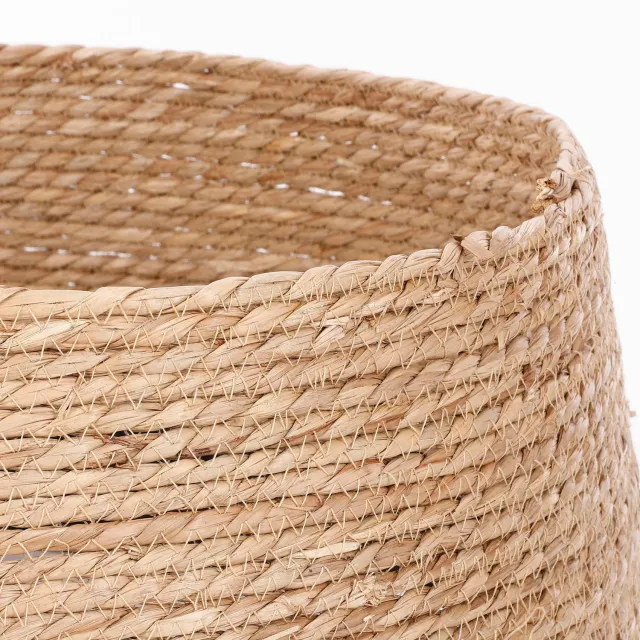 Mica Decorations kerstboomrok (26x58 cm) zeegras Naturel/ zwart