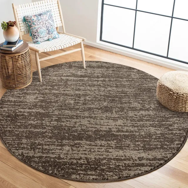 Muratap Relax Oslo - Laagpolig Effen Vloerkleed - Rond - Modern Tapijt - Bruin- 240 CM Ø