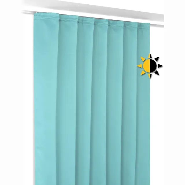 Unyqoos ® Hoogwaardig Verduisteringsgordijn met Geluiddempende en Warmte-isolerende Eigenschappen blauw
