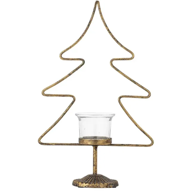 Bloomingville Theelichthouder metaal goud Miki 28cm [gid://shopify/Metaobject/303390884175]