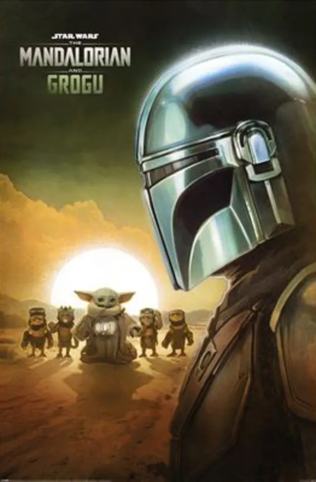Star Wars The Mandalorian And Grogu - Sunset Unisex Poster - meerkleurig - Standard multicolor