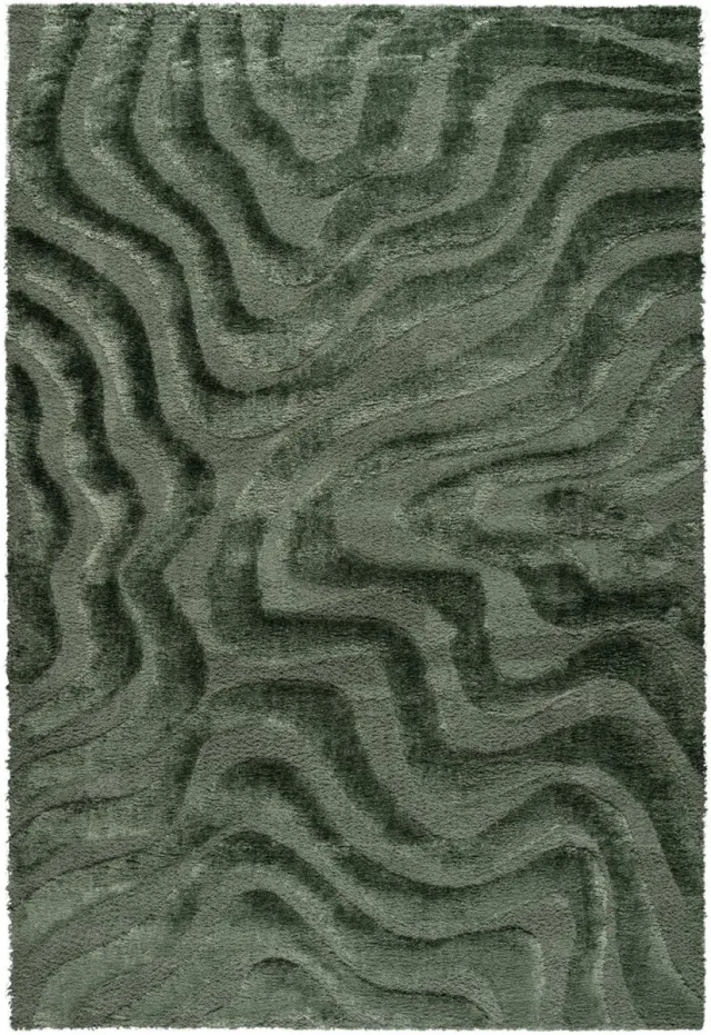 Tapis Home Tapison Home Osaka 013.0020.4373 Vloerkleed - 133 x 195 cm - Groen - Rechthoekig - Polyester - Eetkamer, Woonkamer, Slaapkamer - Abstract - Modern