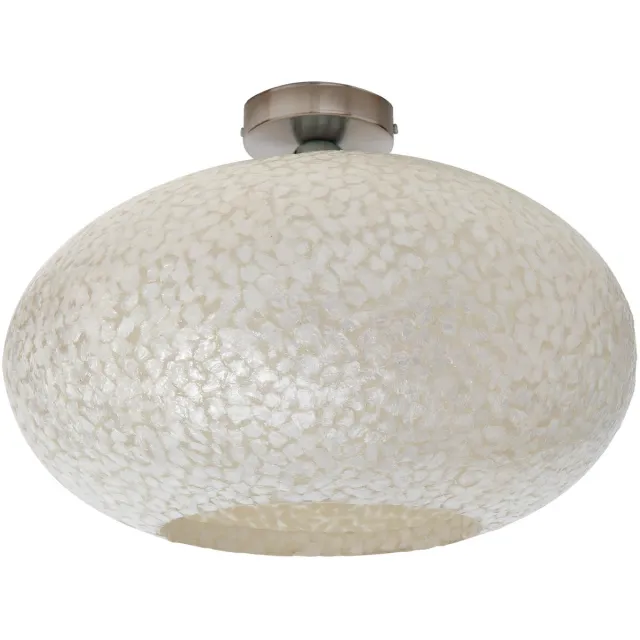 LT-Luce Plafondlamp Wangi White UFO Ø 40cm E27 Fitting Bruin, Goud
