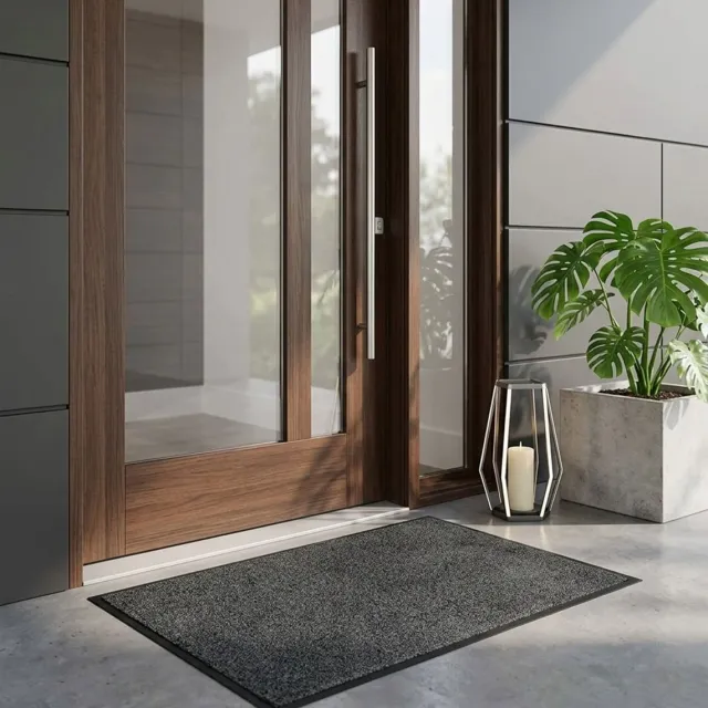 Floordirekt Vuilvangmat Use&Wash - Antislip Deurmat - Veelzijdig Inzetbaar - Antraciet - 200 x 200 cm - Onderhoudsvriendelijk, Slijtvast & Ideaal voor Hal, Entree en Woonruimte