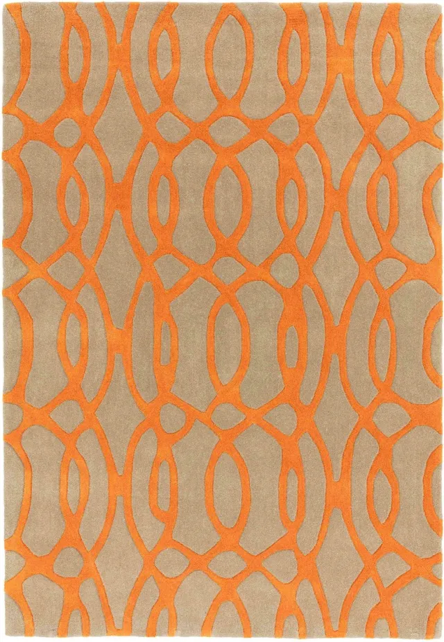 Eazy Living Easy Living - Matrix-Wire-orange Vloerkleed - 160x230 - Rechthoek - Laagpolig Tapijt - Modern - Bruin, Oranje