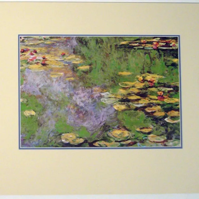 Catch Projecten Poster in dubbel passe-partout - Claude Monet - The water-lily pond at Giverny - Kunst - 50 x 60 cm Kleur