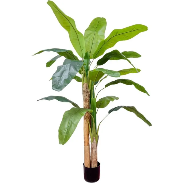 Maja Bananen Kunstplant 180 cm | Bananen Kunstboom | Kunstplanten voor Binnen | Musa Kunstplant | Kunst Bananenboom | Nep Bananenplant Bruin