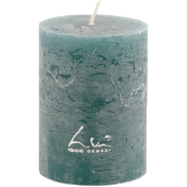 LUZ Rasteli Luz Your Senses Stomp Kaars Groen-Atlantic Deep D 6 cm H 8 cm Voordeelaanbod Per 2 Stuks
