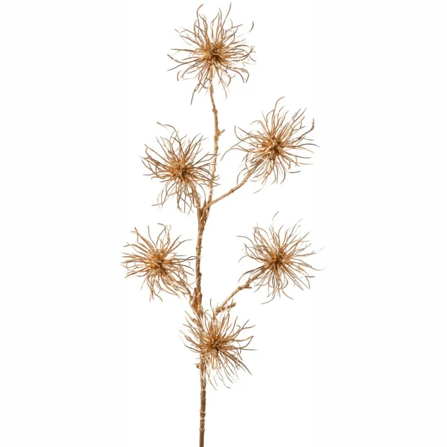Viv! Home Luxuries Decoratietak Kastanje - kunstbloem - goud - 83cm