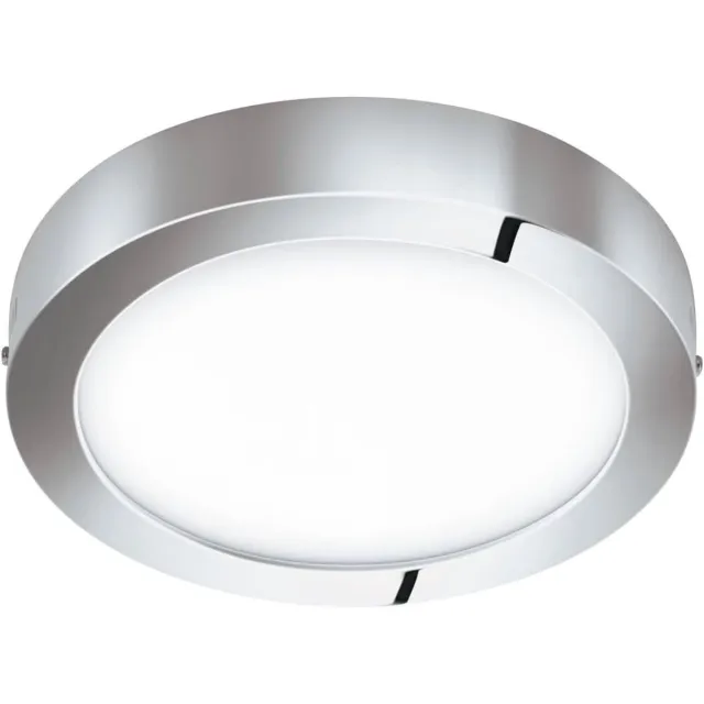 EGLO 33667 LED paneel plafondlamp Crosslink FUEVA-C chroom H: 4 cm Ø: 30 cm dimbaar IP442700-6500K met Connect functie wit