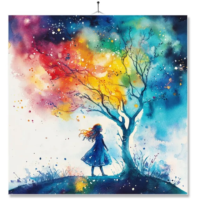 MC Living Tegel Met Opdruk | Boom Art | Inclusief Geschenkdoos | Standaard | Ophangsysteem Multi-Color