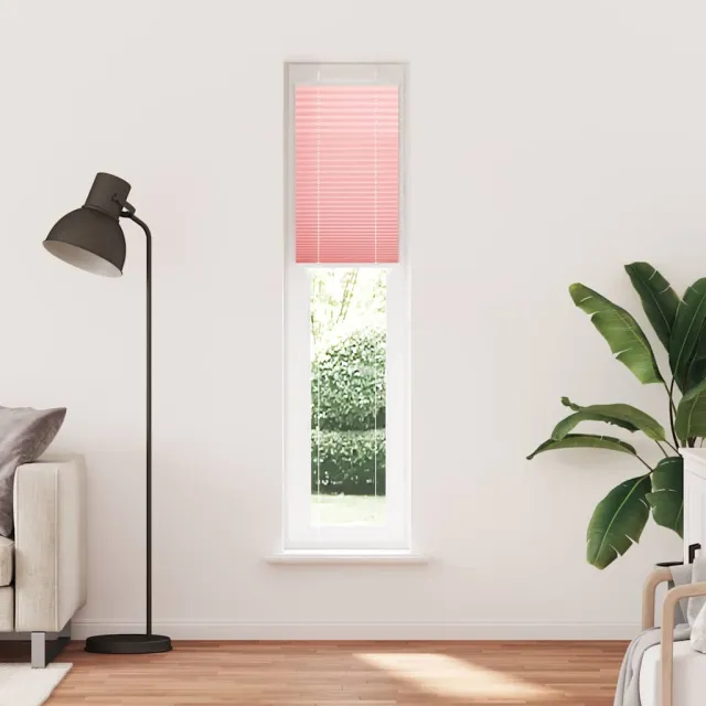 vidaXL Plissé rolgordijn 45x200 cm stofbreedte 44,4 cm polyester roze