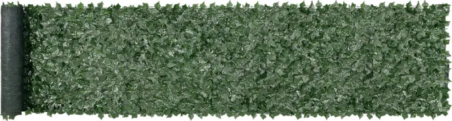 Vevor Privacyhek 990x5020mm Kunstgroen Klimopscherm met Gaasrug En Versterkte Verbinding, Kunsthagen met Wijnbladeren Als Decoratie voor Tuin, Balkon