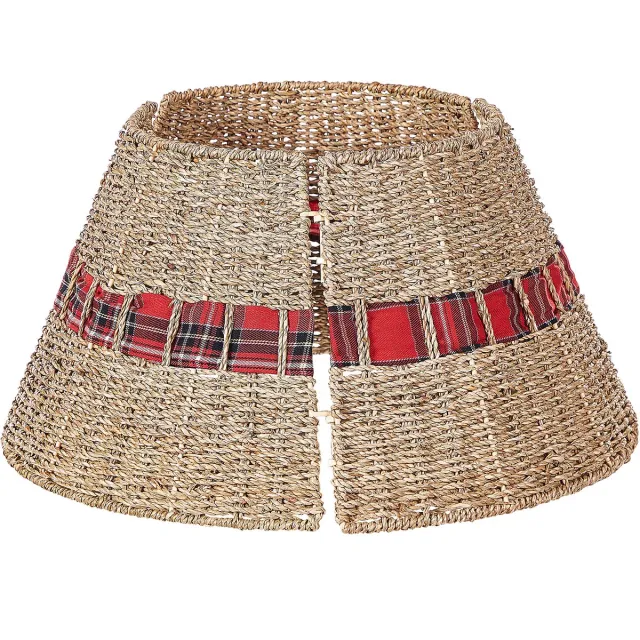 Beliani MARCHE - Kerstboomrok - Naturel - ⌀ 50 cm - Zeegras Beige
