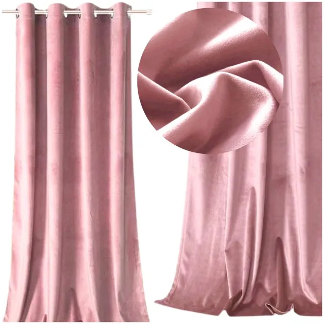 More&Deco Velvet Gordijn - Roze - 250x140 cm - Luxueuze uitstraling