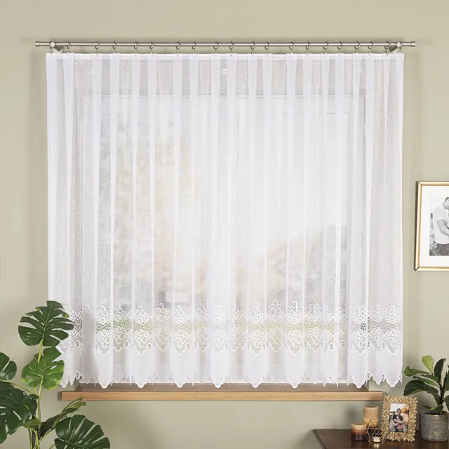 Markizeta MODESTA - Kant en Klare Jacquard Gordijn - 400x160 cm - Wit