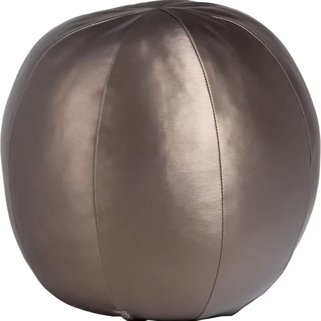 WOOOD Rodeo Bal Kussen Groot - Metallic - Koper Bruin - 37x37x37