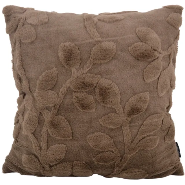 NOVÉE Furry Plant Bruin Kussenhoes | 45 x 45 cm | Polyester