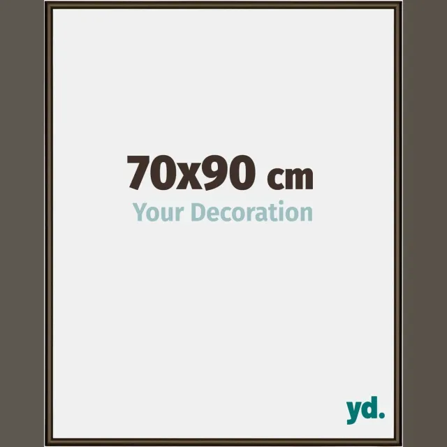 yd. Your Decoration - Fotolijst 70x90 cm - Aluminium - Walnoot Structuur - New York