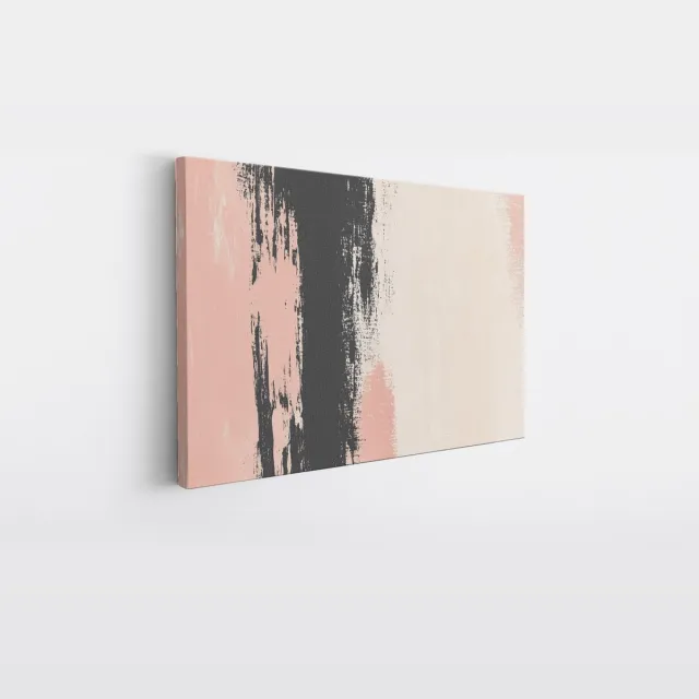 Saammp Canvas Schilderij - Pastel kleuren - Gestreepd - Abstract kunstwerk - 70x50 - Foto op canvas - Wanddecoratie - Muurdecoratie Woonkamer - Slaapkamer decoratie - Canvas Print Multicolor