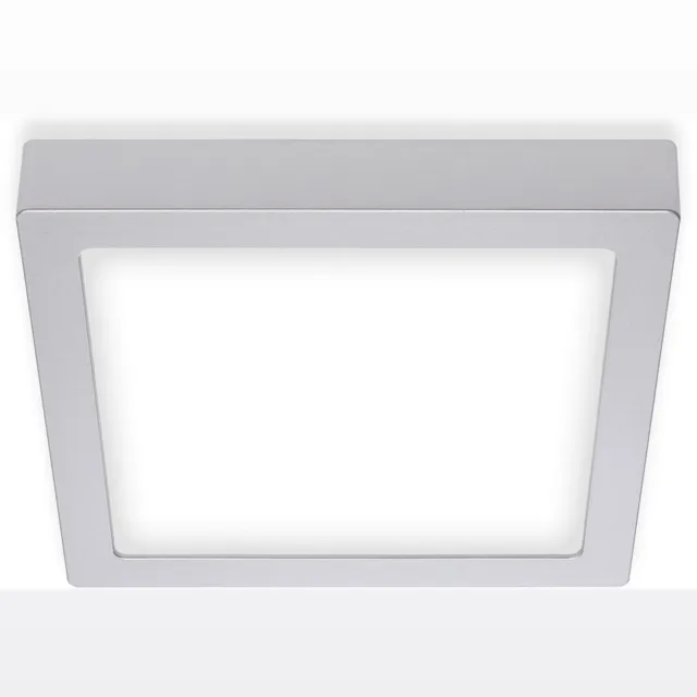 B.K.Licht Briloner LeucBriloner Leuchten - LED opbouwlamp, plafondlamp, plafondlamp 16,5 watt, 1.600 lumen, 4.000 kelvin, vierkant, chroom-mat