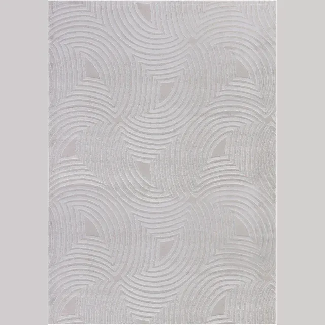 flycarpets Cara Modern Japandi Duna Vloerkleed - Zilver - 280x370 cm Grijs
