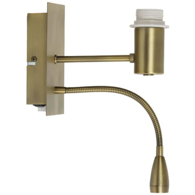 Light & Living Wandlamp met leeslampje Regina antiek brons