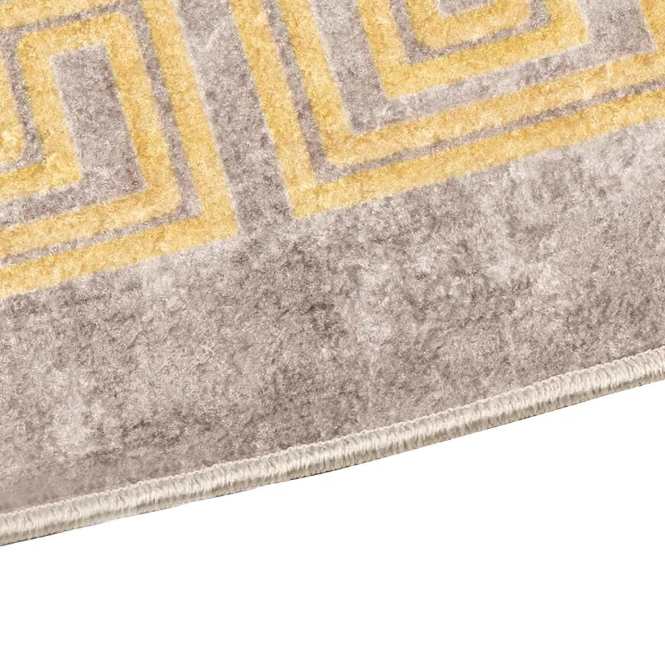 vidaXL Vloerkleedloper MARSA Grijs en Goud 50 x 350 cm, foto 3