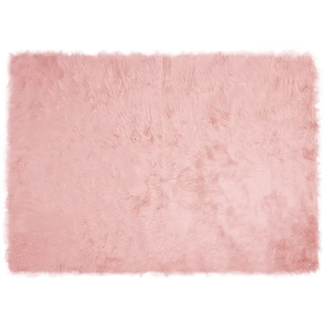 vidaXL Tapijt - van - imitatie - schapenvacht - TAFALLA - Roze - 120 - x - 170 - cm