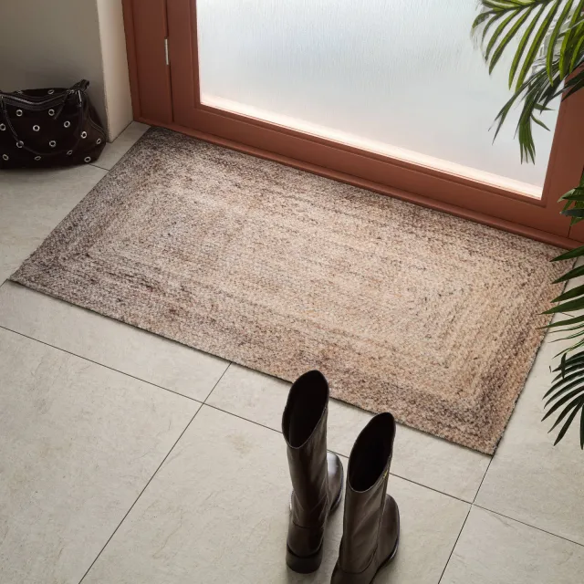 NOUS Living deurmat Woven (120x67 cm) beige/bruin/grijs