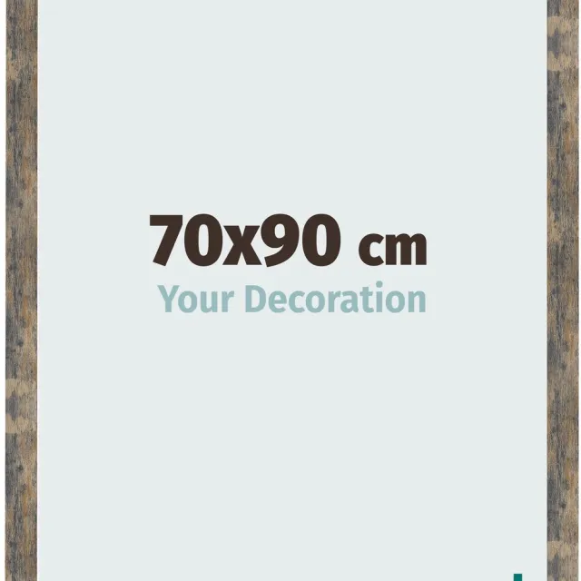 yd. Your Decoration - Fotolijst 70x90 cm - MDF - Blauw Goud Gemeleerd - Bologna
