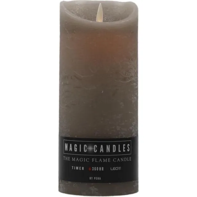 PEHA Kaars Met Led Verlichting 7,5 X 18 Cm Wax Beige