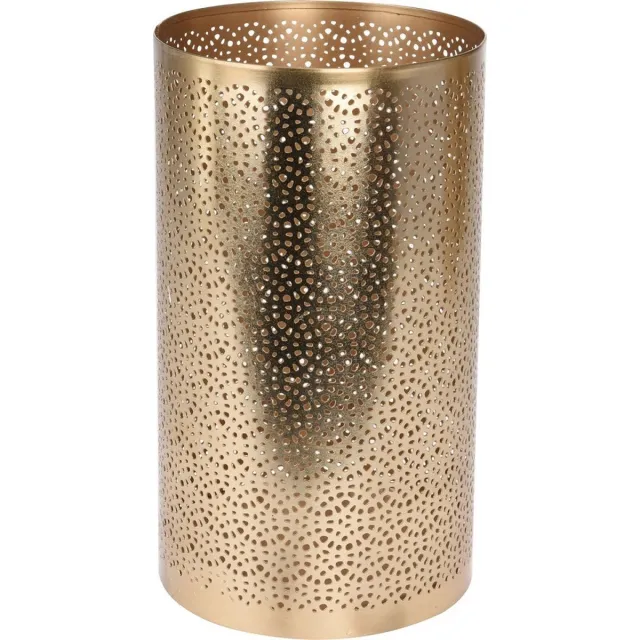 H&S Decoration Windlicht - kandelaar - kaarsenhouder - theelichthouder - 23 cm hoog per 3 stuks - woonaccessoires goudkleur