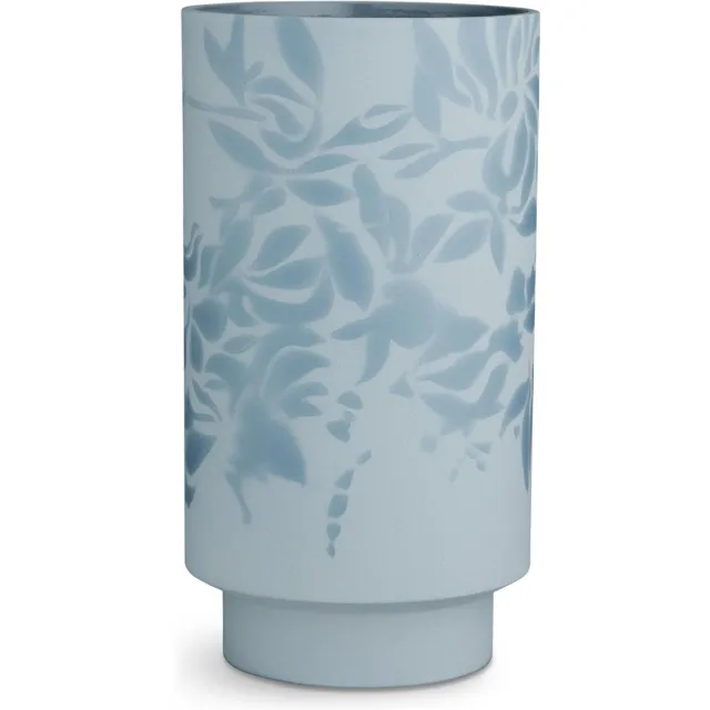 Kähler Design Kabell Vaas - Bloem motief - Hoogte 26,5 cm - Licht Blauw