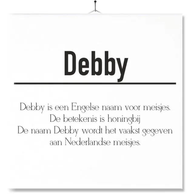 MC Living Tegel Met Opdruk | Betekenis | Kado | Cadeau | Met Naam - Debby Multi-Color