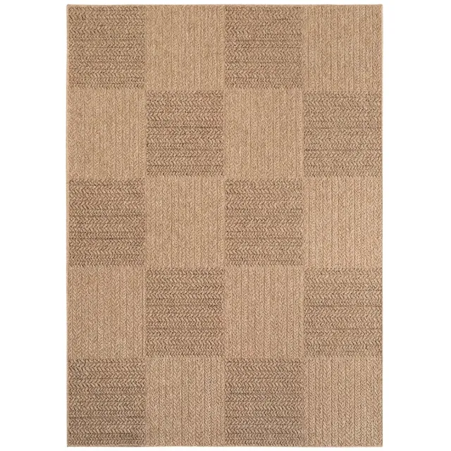 TrueWeave Jute buitenkleed - Cana Quadro beige 200x290