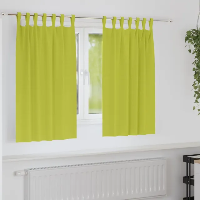 vidaXL Zwart-out Gordijnen met Ringen 2 st Groen 140 x 140 cm