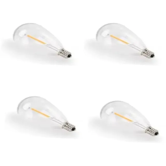 Homezie S14 Reservelampen | 4 stuks | E5 fitting | Weerbestendig | Onbreekbaar | Energie-efficiënt | 2700K