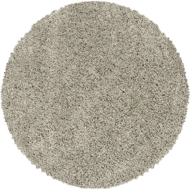 Muratap Monaco Soft Rond Shaggy Hoogpolig Vloerkleed Beige- 120 CM Ø Creme