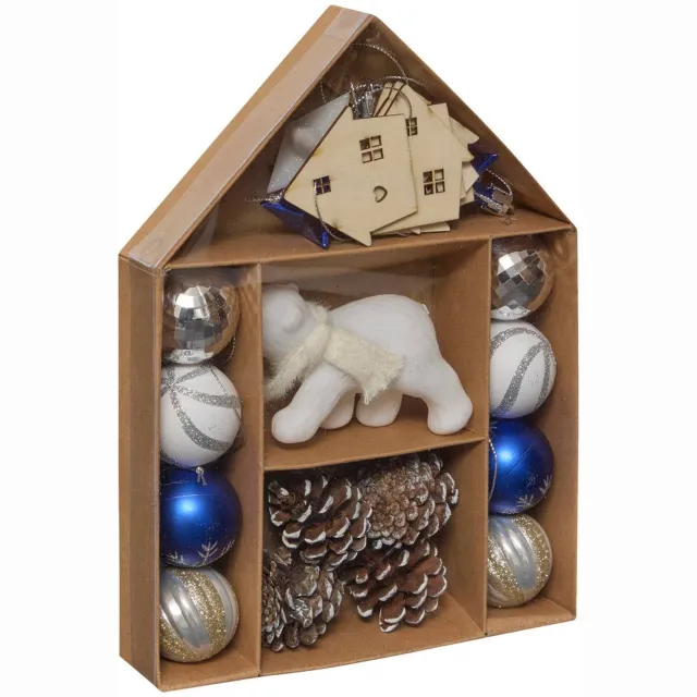 Feeric lights & Christmas Fynn-kerstset van fleece, 22-delig Multicolore